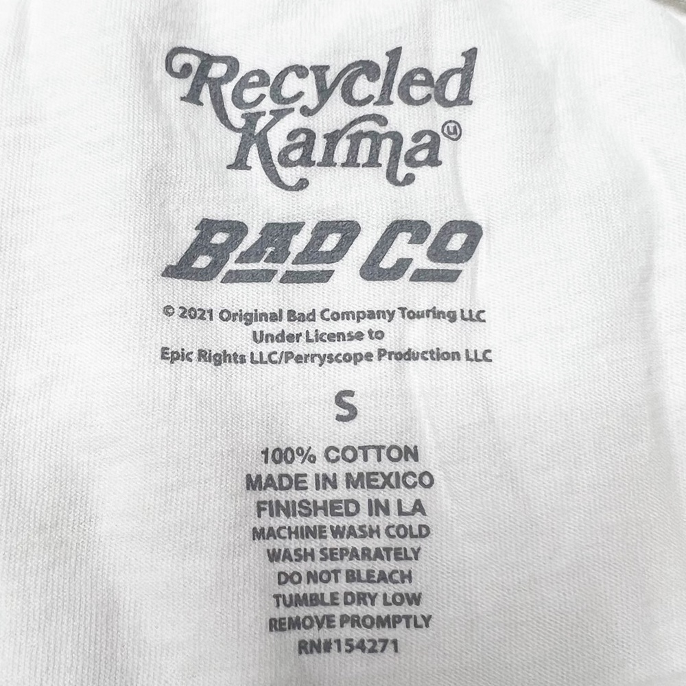 NWOT Bad Company Holy Water Long Sleeve Graphic T-Shirt White Women’s XS - Picture 6 of 8